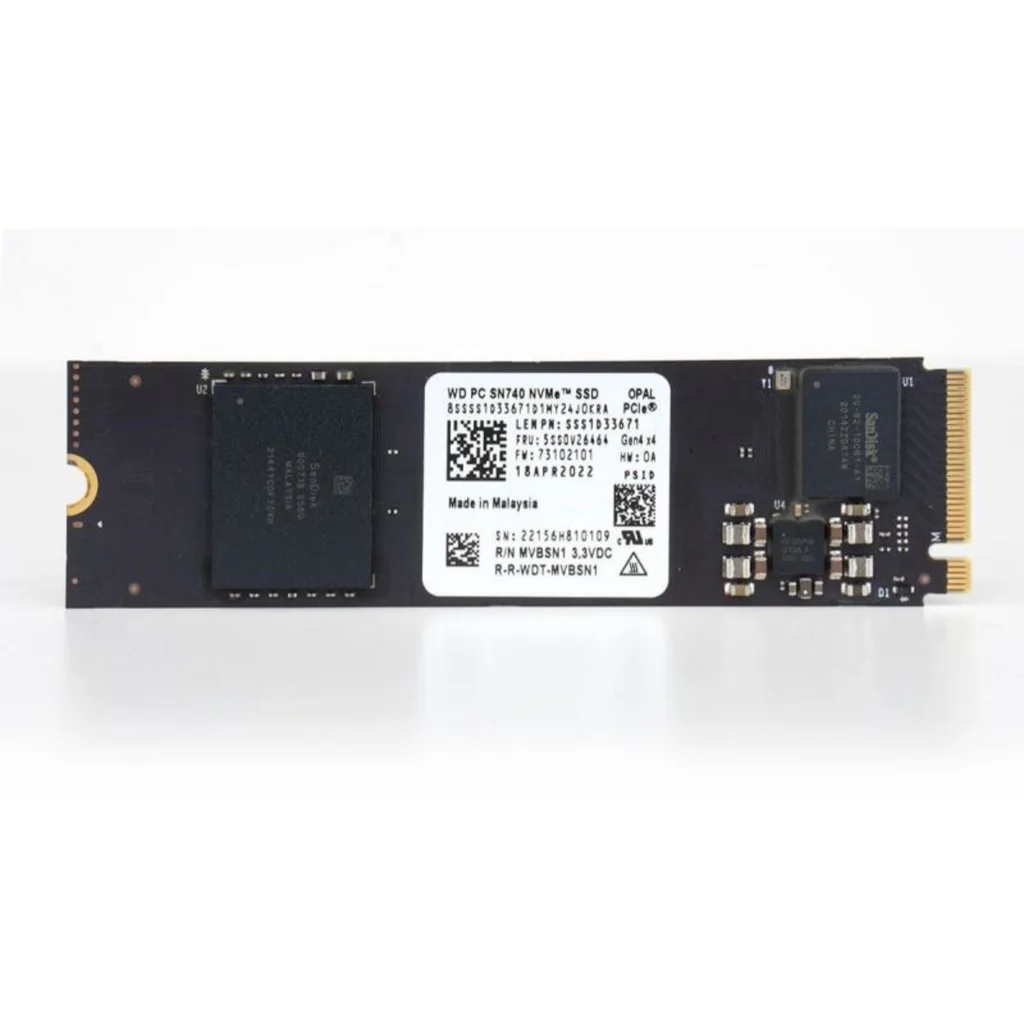 Unidad SSD Western Digital SN740 512GB M.2 22*80 PCIe 4x4 Lec5000Mb/s Es4000MB/s (Reacondicionado)