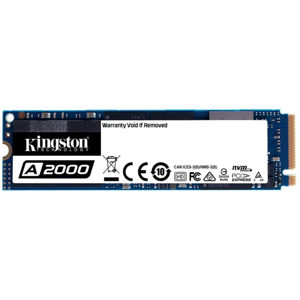 Unidad SSD Kingston A2000 500GB M.2 22*80 PCIe 3D NAND Lect2200Mbs Esc2000Mbs (Reacondicionado)