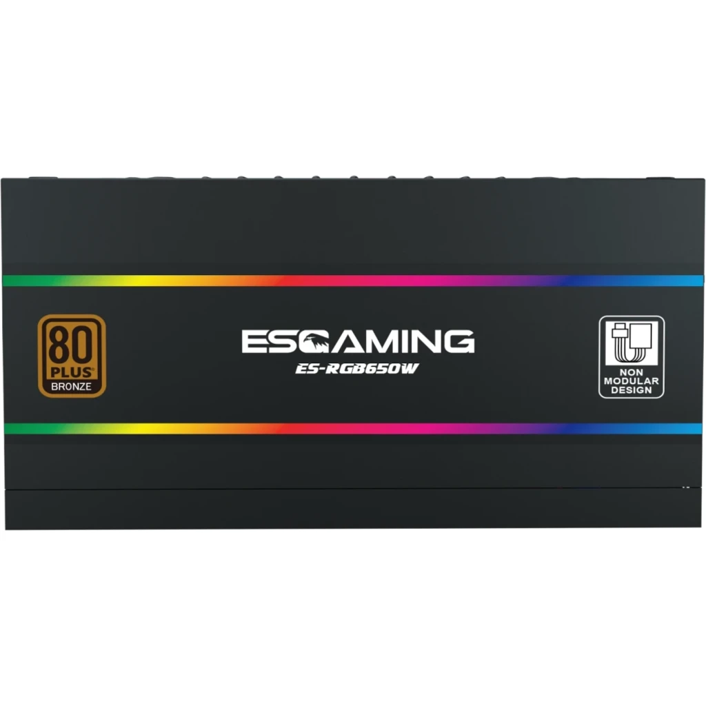 Imagen 10 de FUENTE PODER 650W/80 PLUS BRONZE CERTIFICADA ES-RGB650W ESGAMING