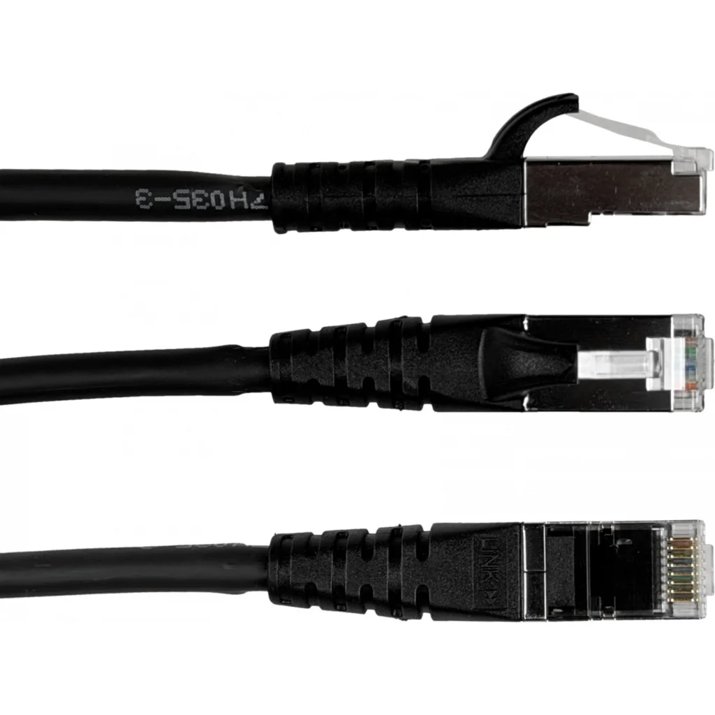 Imagen 2 de LINKMADE S/FTP CAT6 4UN 50cm NEGRO LSZH CABLE PATCH INYECTADO MULTIF