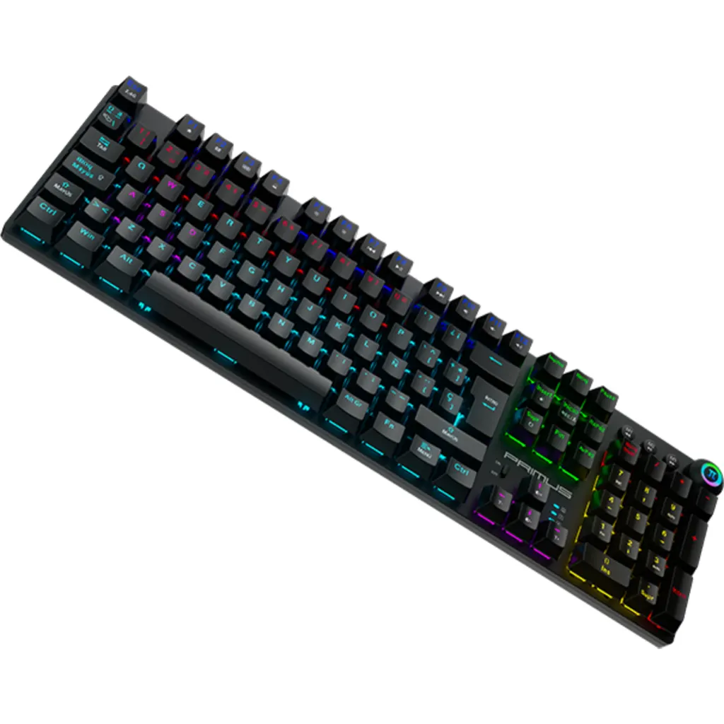 Primus Gaming - Keyboard - Wireless - Spanish (Latin American) - 2.4 GHz - Ergonomic Design - Black