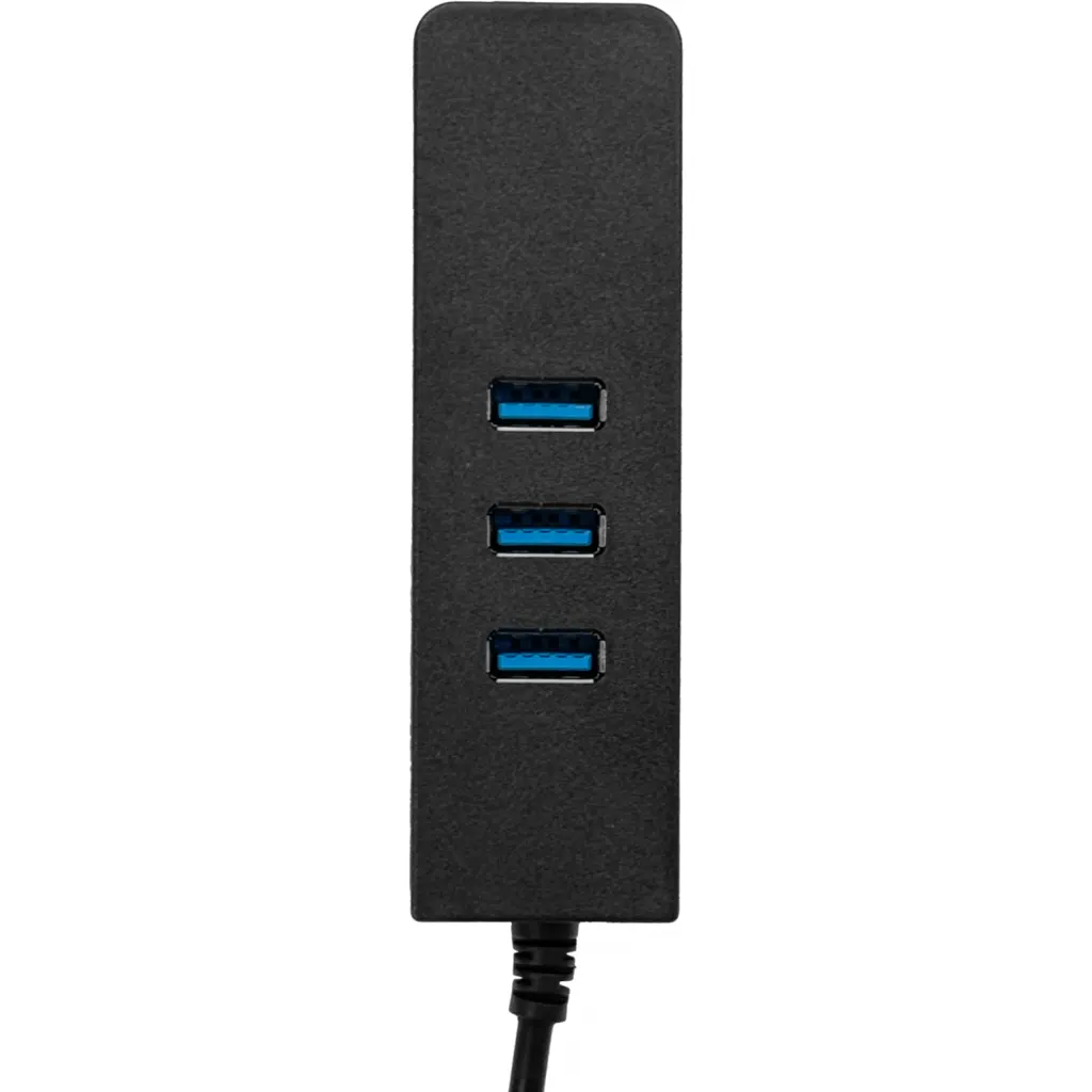 1-USB3.0-AM 1-LAN-RJ45-Ethernet 10/100mbps Hub-3p Win Mac Linux
