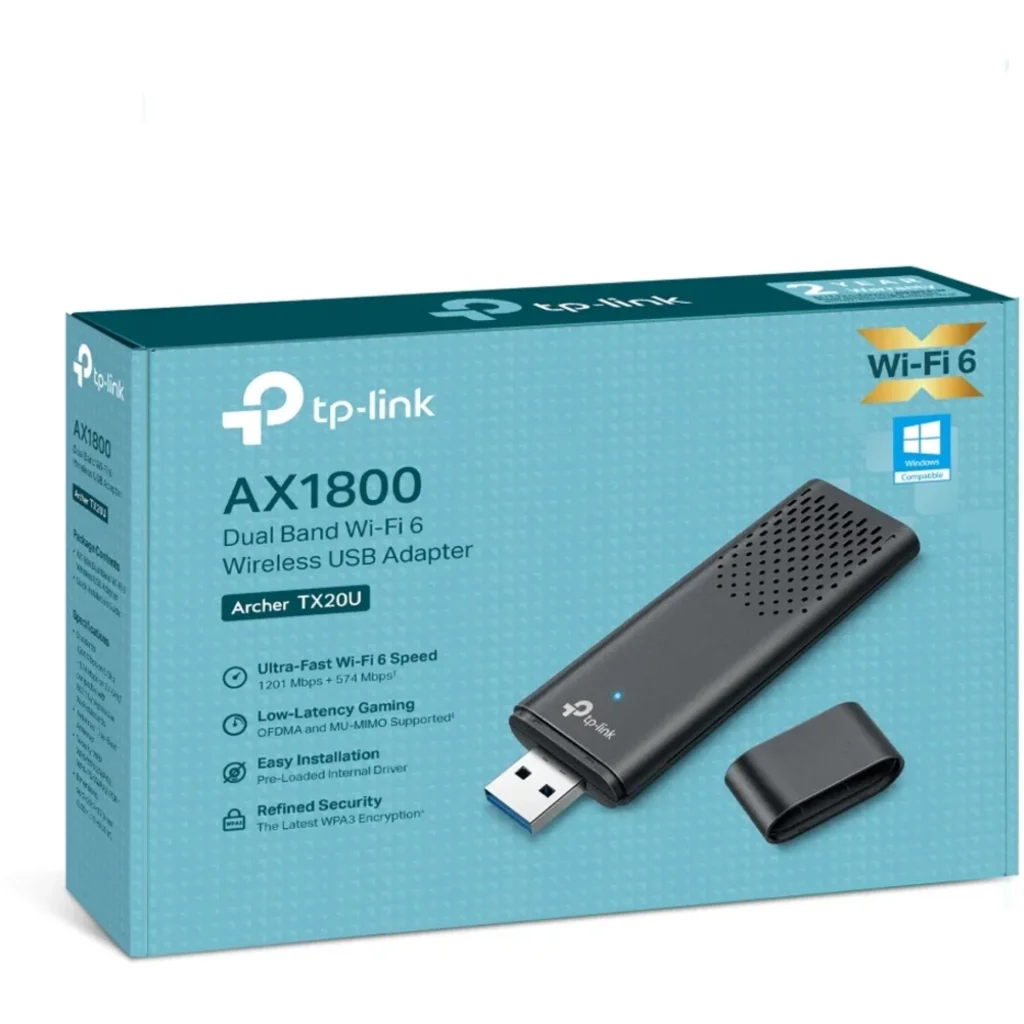 Imagen 2 de Adaptador TP-Link AX1800 High Gain Dual Band Wi-Fi6 USB