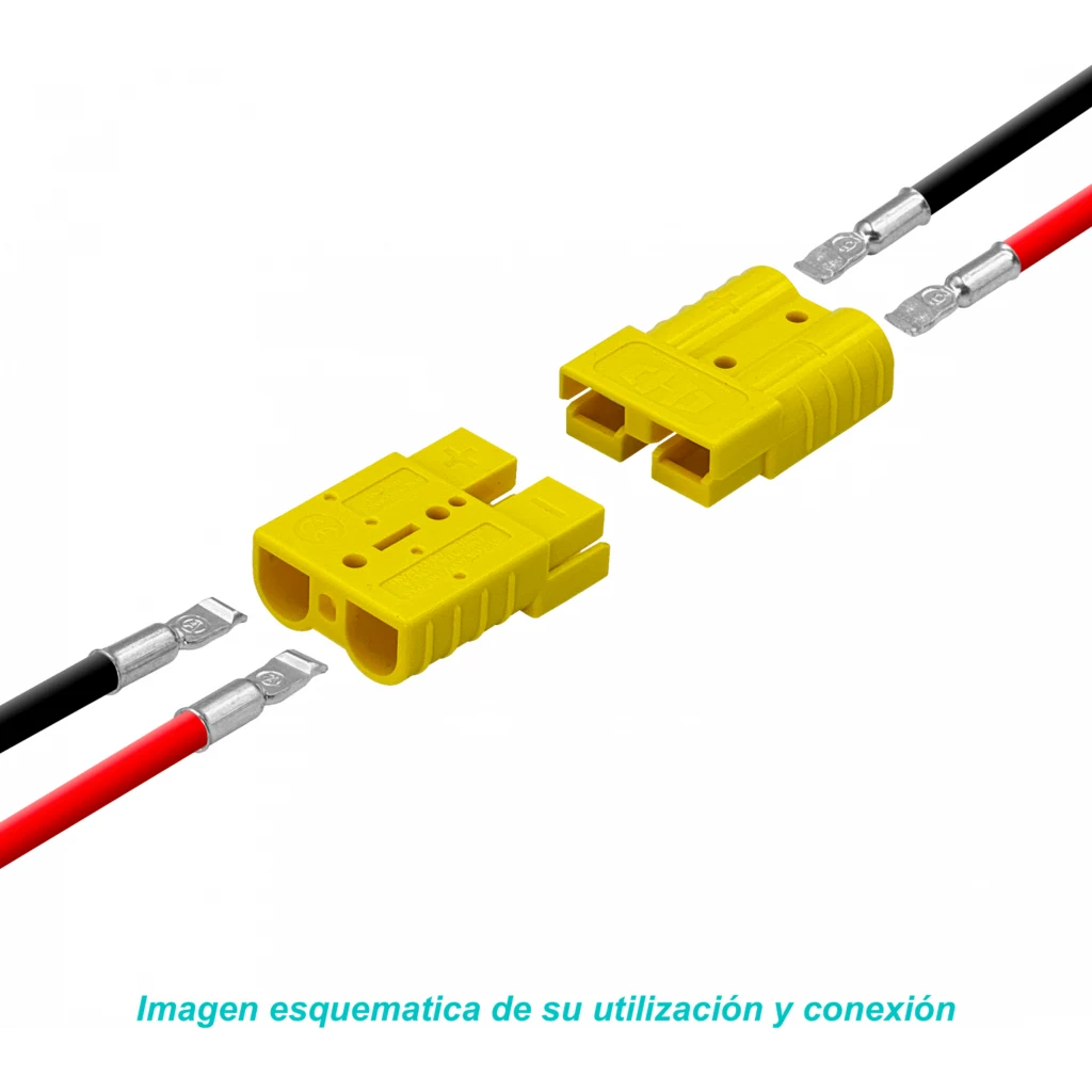 Imagen 1 de 50A 6mm 2-un Amarillo Anderson SB50 Enchufe Terminal Conector Volante