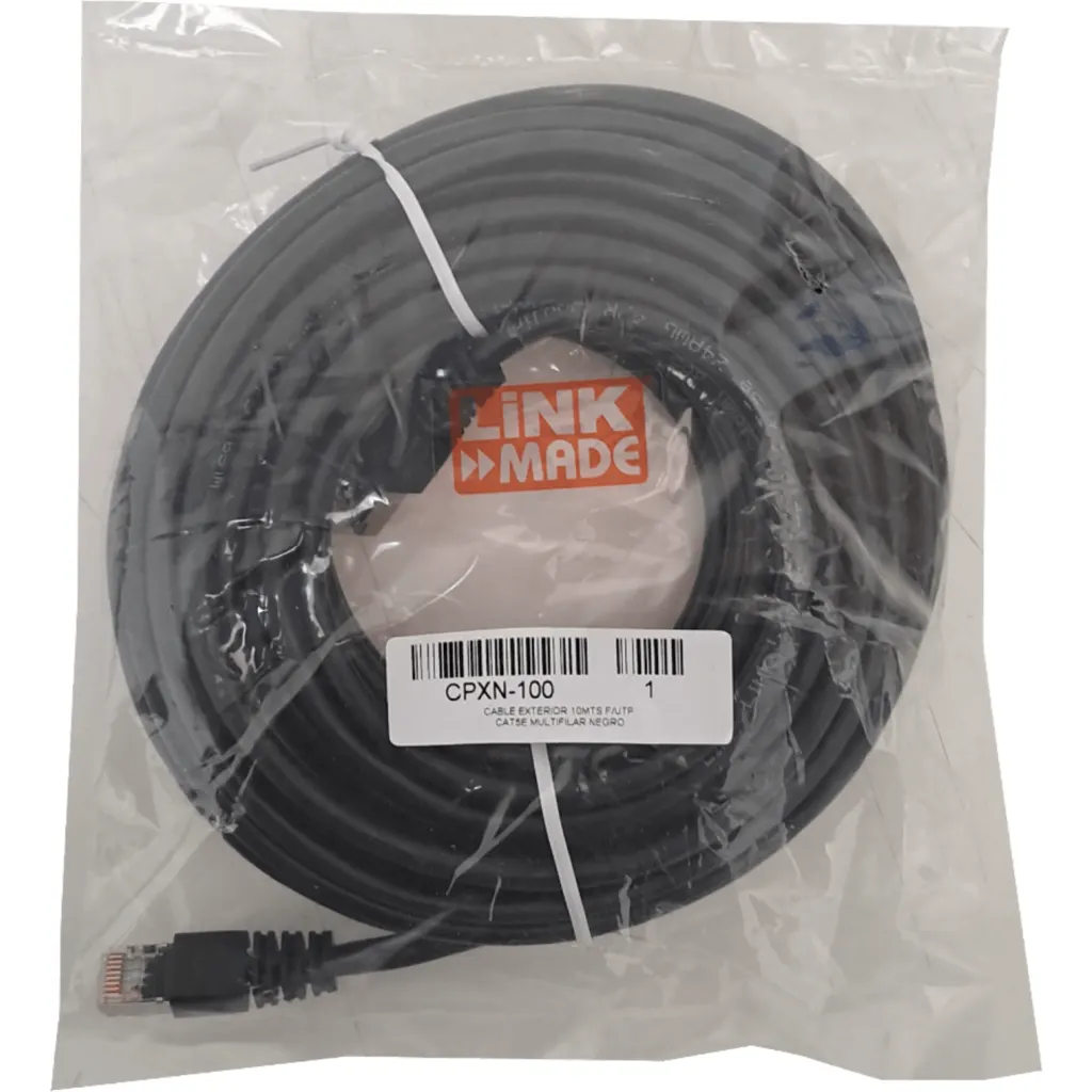 Imagen 2 de LINKMADE EXT 10MT MULTIF SF/UTP NEGRO CAT5E Cable Exterior