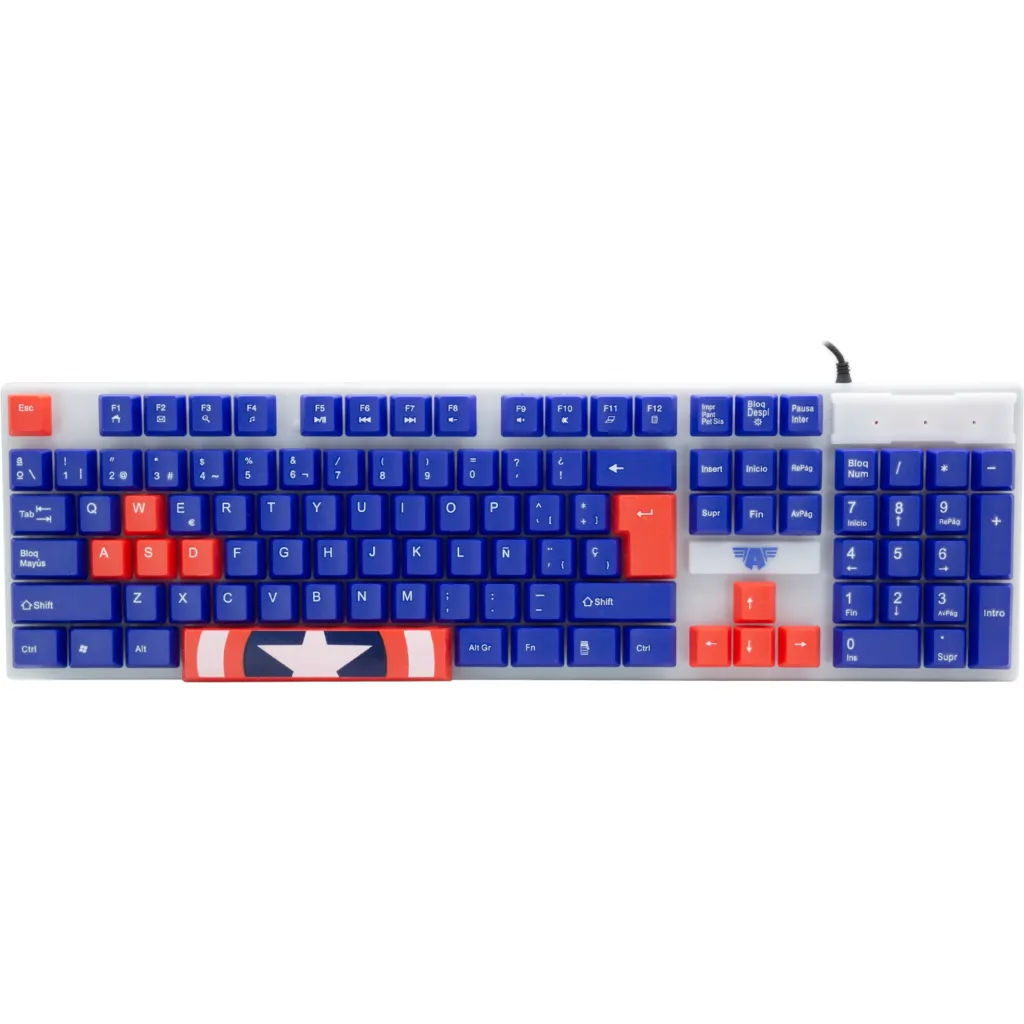 Imagen 3 de GAM745043-CAP-ESP KIT GAMER CAPITAN AMERICA 3 EN 1 TEC/MOU/A