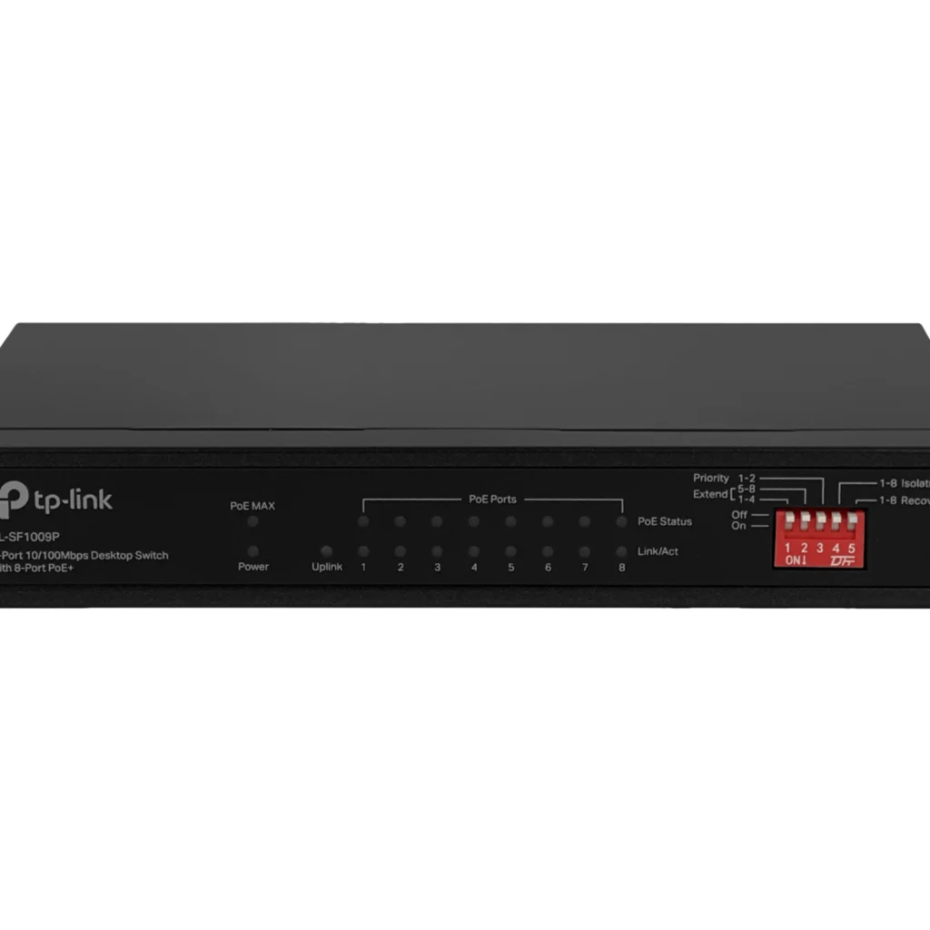 Imagen 1 de Switch TP-Link TL-SF1009P 8+1 Puertos (AUTO MDI/MDIX, 1.8 Gbps, PoE+, 65W)