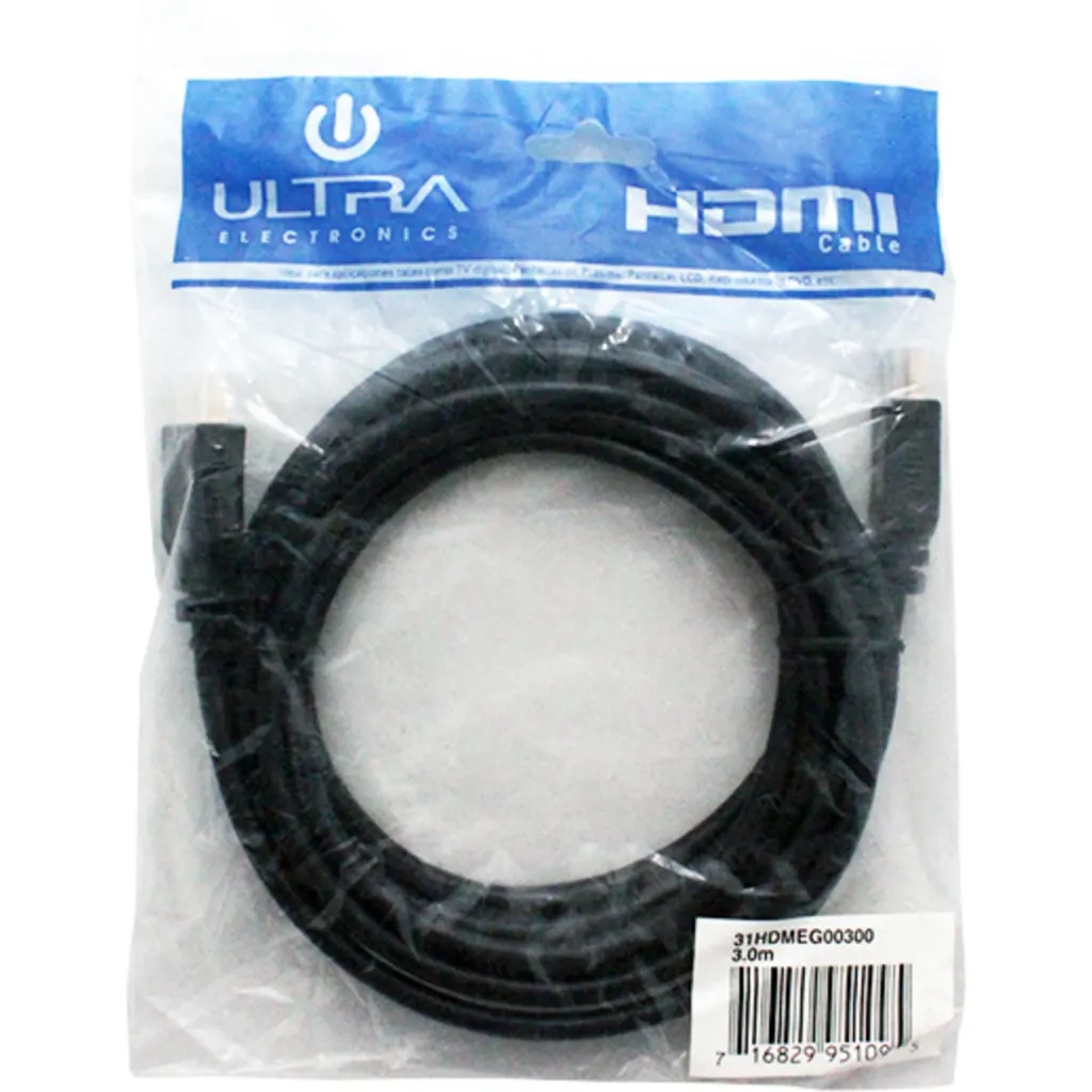 Imagen 1 de Cable HDMI v1.3 M/M 3mts Color negro - Ultra