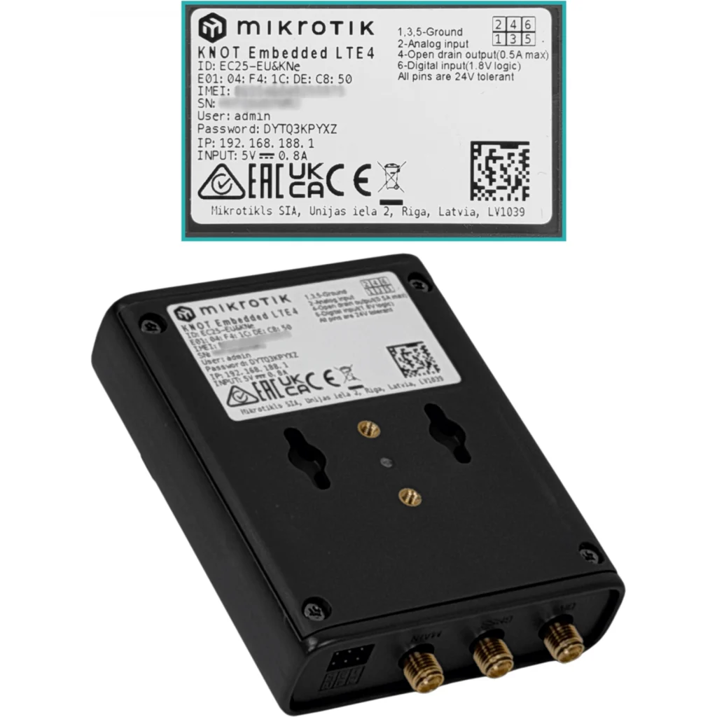 Imagen 2 de MIKROTIK 1-1000(PoE-in) LTE4 1-Sim/eSim Bluetooth5.1 RielDin inc-5V