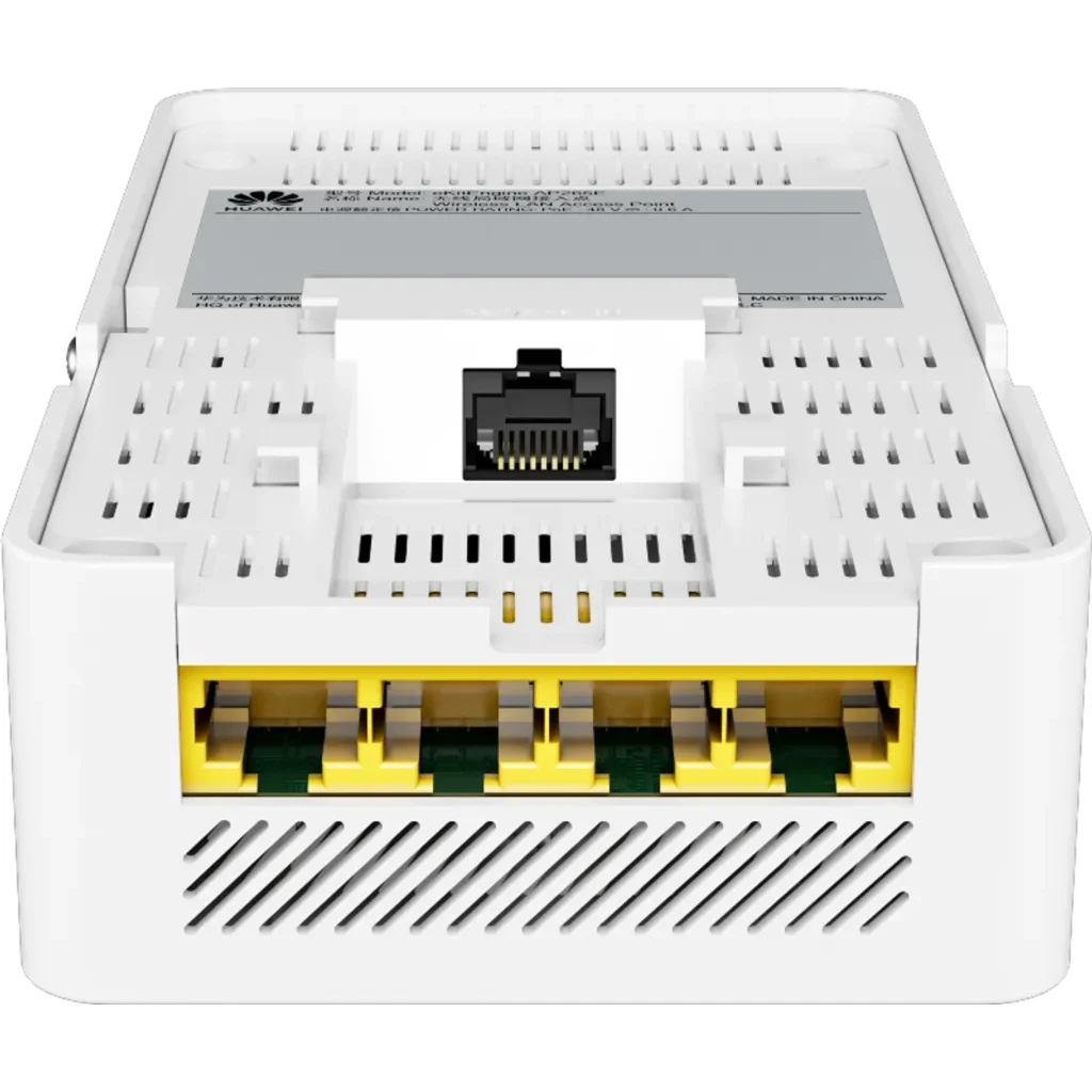 Imagen 4 de AP265E. AP de pared Huawei eKit Wifi 6 con velocidad de 2.975 Gbps con doble banda se recomienda para 64 usuarios concurrentes cuenta con 4 puerto de 1GE y un alcance optimo de 13m
