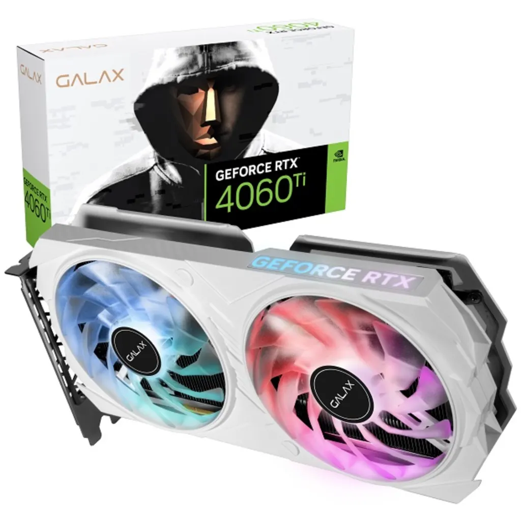 GALAX GEFORCE RTX 4060 Ti 本体 tecnomas.cl | [46ISL8MD8BWE] Galax GeForce RTX 4060 Ti 8GB EX White