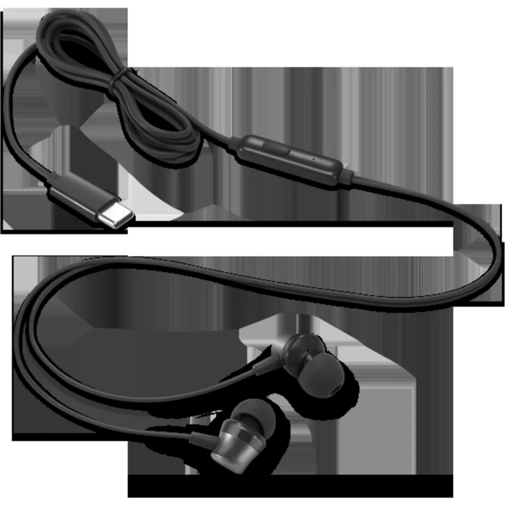 Imagen 2 de Audífonos Alámbricos Lenovo, USB-C c/mic p/Computer, Cellular phone Color Negros