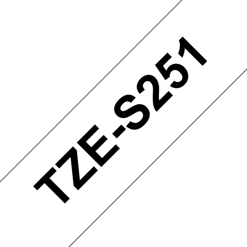 Imagen 0 de Brother TZES251 Black on White 2.39 cm x 7.99 m