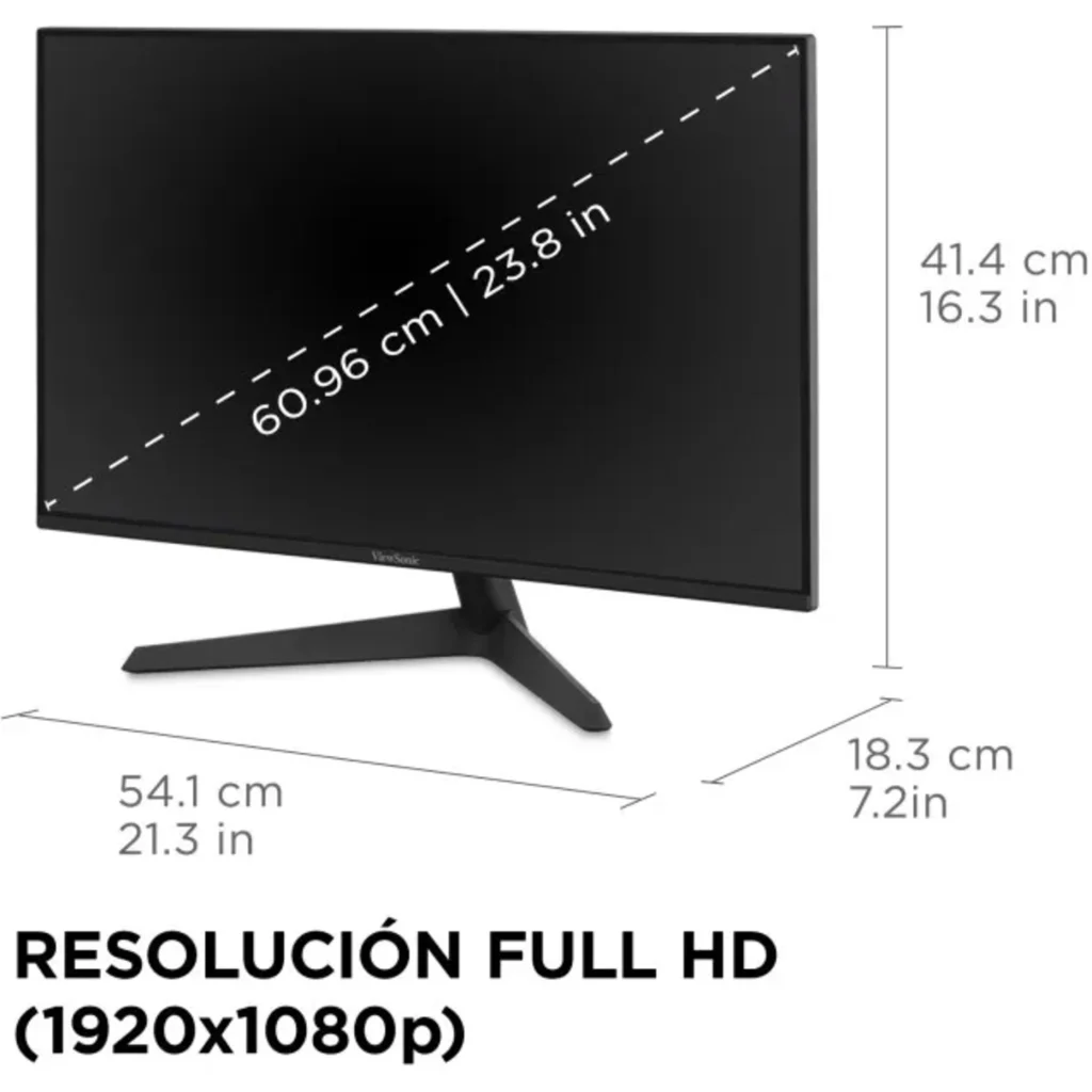 Imagen 7 de Monitor Gamer Viewsonic VX2429 24" FHD 1920*1080 IPS HDMI DP 200Hz 1ms FreeSync