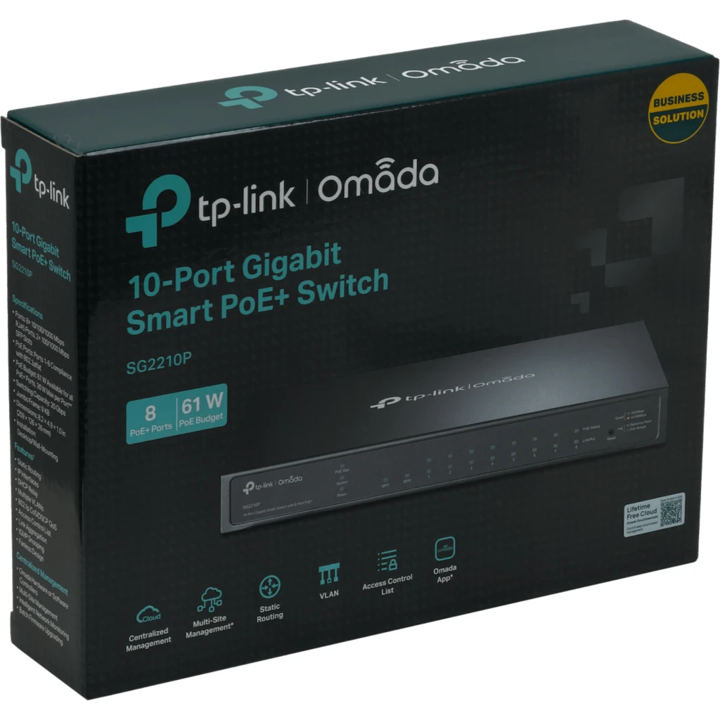 Imagen 4 de TP-LINK 8-1000-PoE-at 2-SFP 53W-tot Switch Smart Desktop inc48V Omada