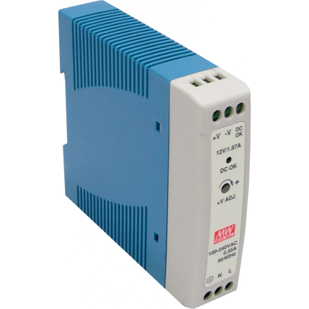 Imagen 3 de Fuente de Poder MEANWELL 12VDC 20W 1.67A Ajustable Ancho 24mm Riel-DIM