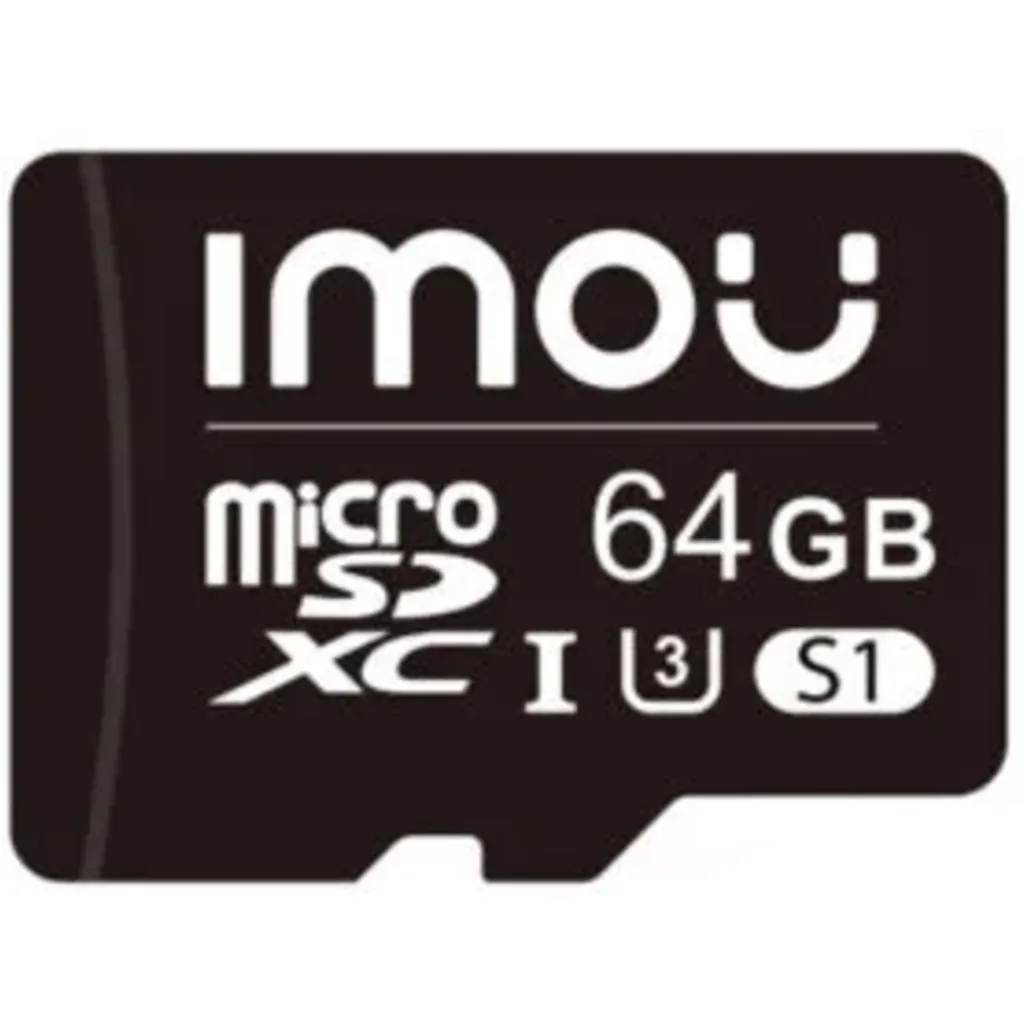 Memoria MicroSD 64GB Imou S1 CLASE 10 U3 V30/3D TLC NAND Lec95MB/s Esc38MB/s