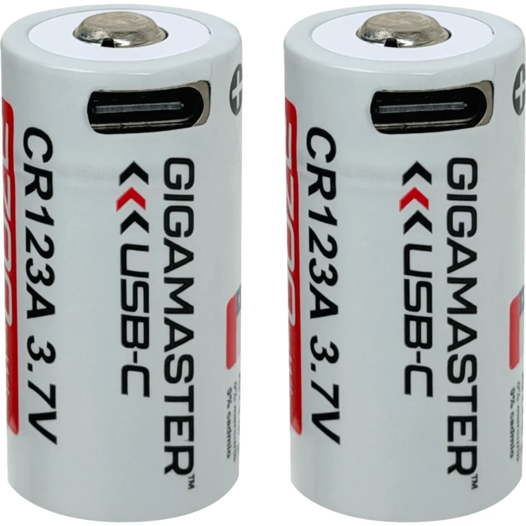 Imagen 1 de 2-unids Pilas 3,7V USB-C Recargable 2700mWh 16x32mm Litio Pila/Bateria