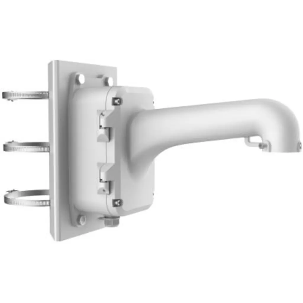 Brazo con caja de conexion Hikvision para postes
