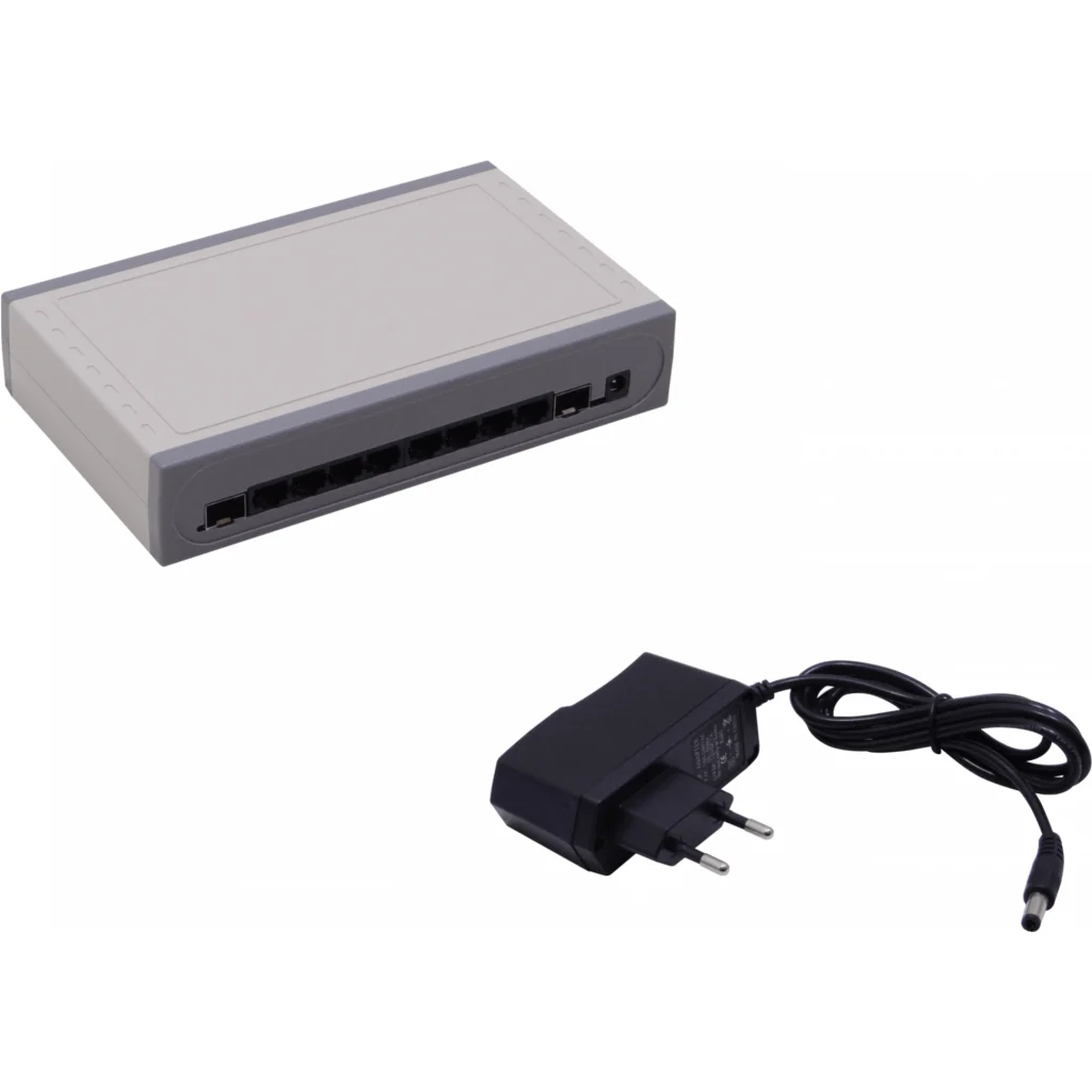 Imagen 3 de EUROLAN Switch 10-port 2-SFP 8-1000 no-Admin inc-12V 20x12x4cm