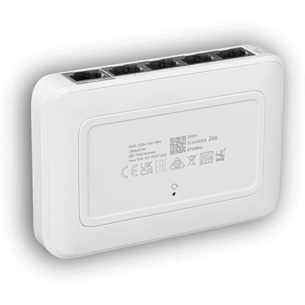 Imagen 4 de Switch Ubiquiti UniFi USW Flex Mini 4xGE s/inyector PoE 1xGE PoE+ In
