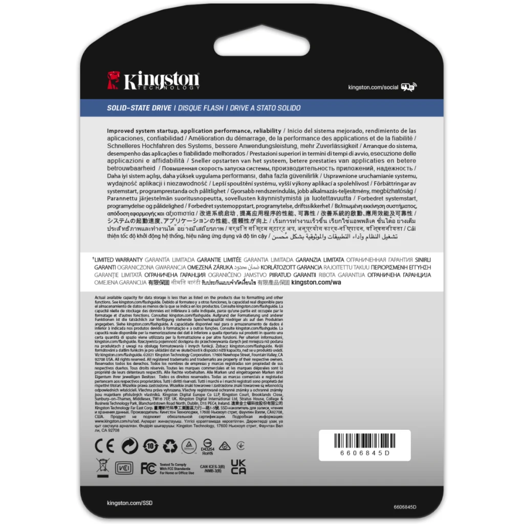 Imagen 3 de Unidad SSD Kingston DC600M 7.68TB 2.5" 7mm SATA NAND TLC 3D Lec560MBs Esc530MBs
