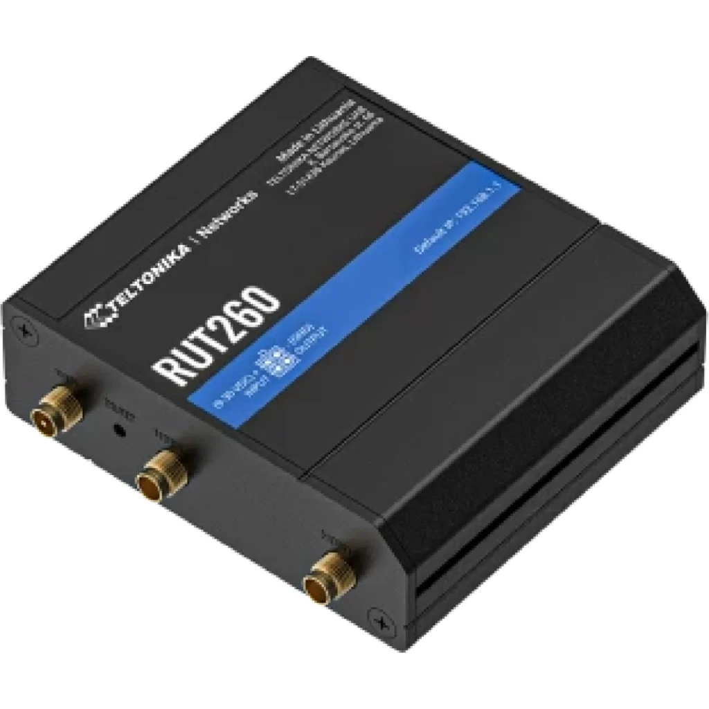 Imagen 1 de Teltonika Router industrial LTE Cat6 con WAN Ethernet y funciones avanzadas de seguridad y VPN.