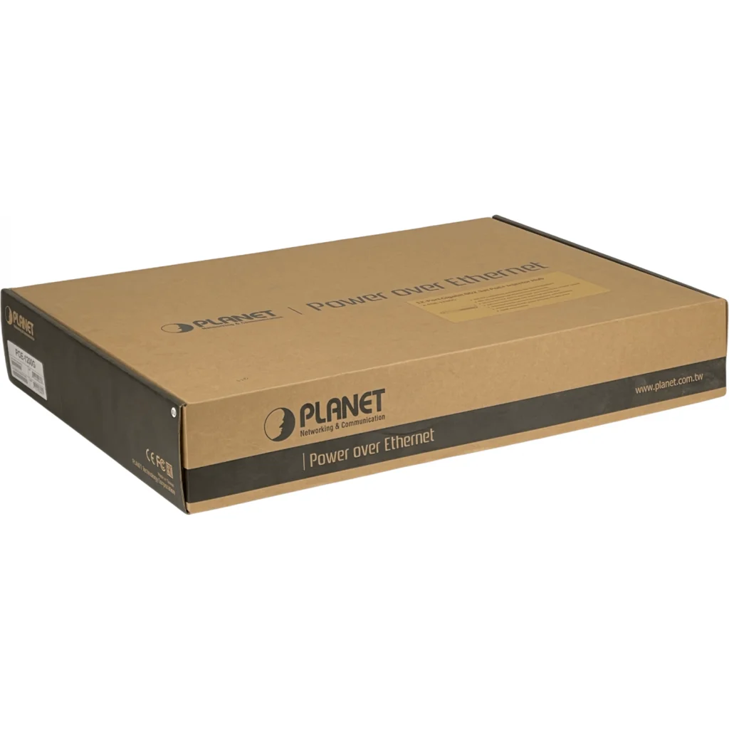 PLANET GIGABIT HUB-POE 12-INYECTORES-1000 ADMIN 190W 802.3AF