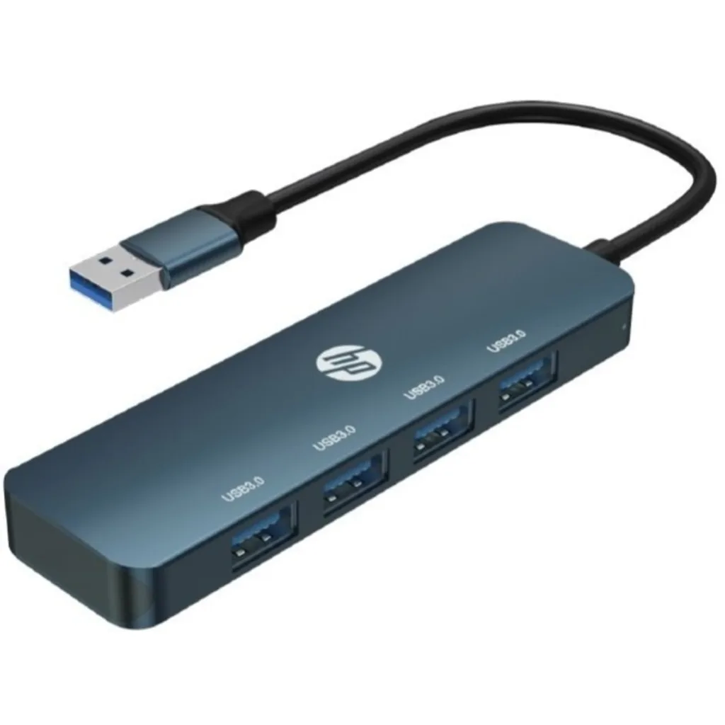 Imagen 1 de Adaptador USB HP DHC-CT100, USB 3.1 a 4x USB 3.0  Acabado de aluminio.