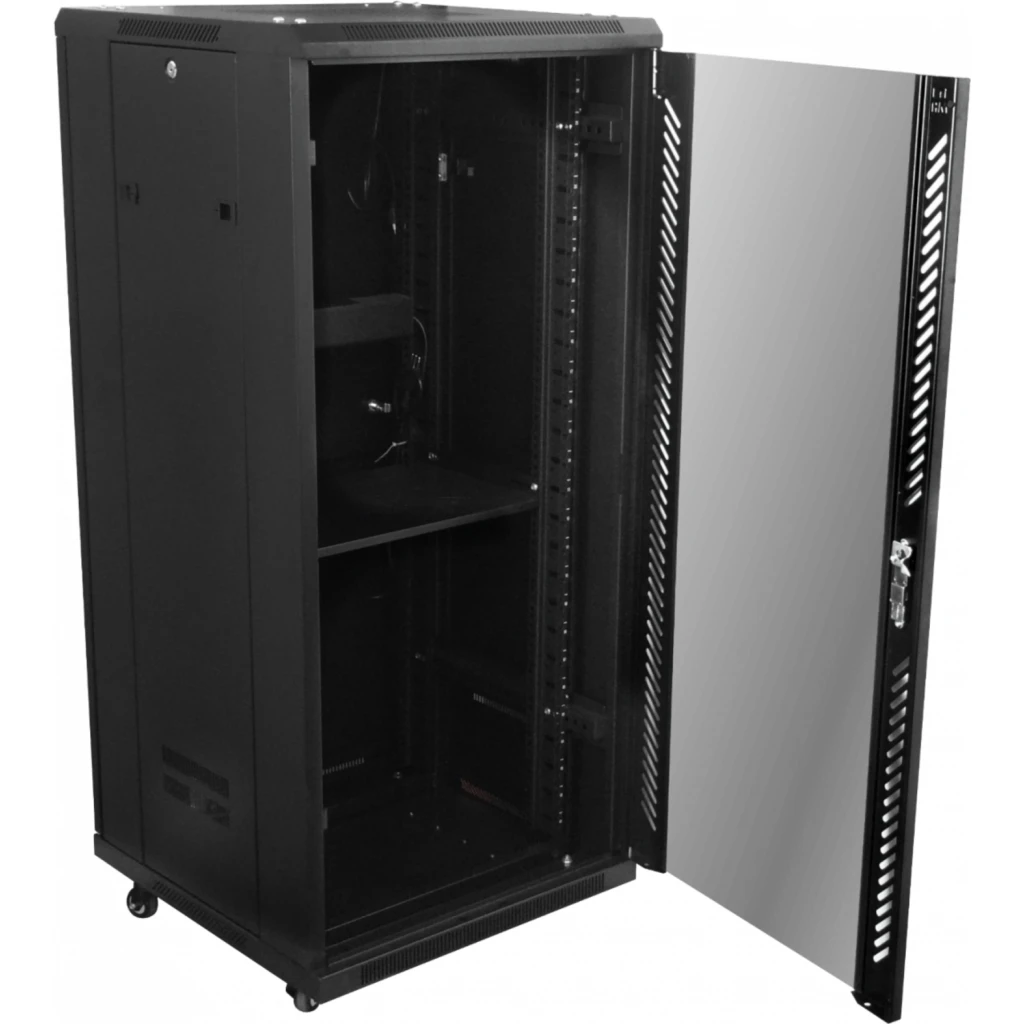 Imagen 3 de Gabinete Rack Linkmade RK27-6L, Vidrio 27U 60x60cm Trubina PDU Bandeja Negra