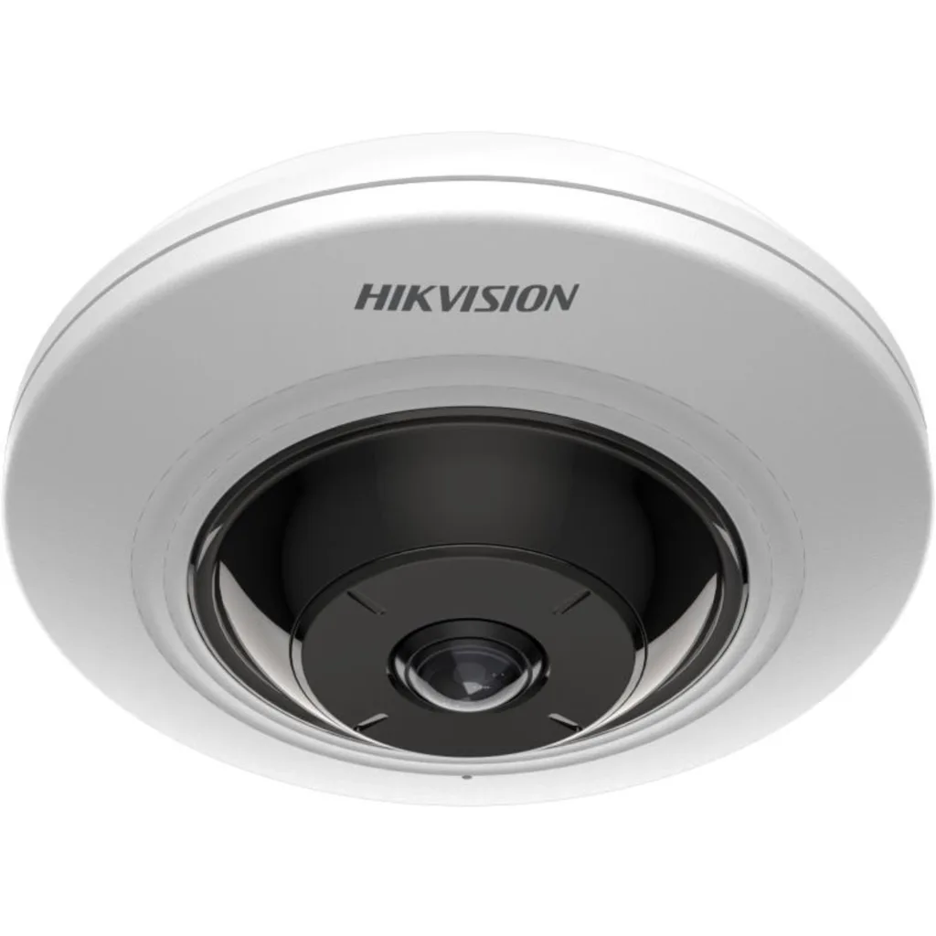 Camara Mini Fisheye 5MP 180o Hikvision IR 8mt Int POE AcuSense Mic
