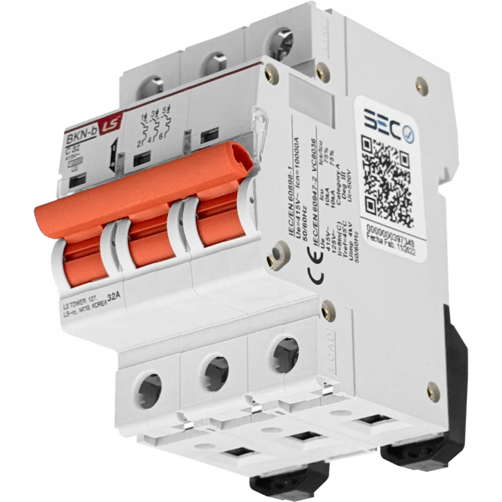 Trifasico 3x32A 15kA 230/400V Interruptor Termomagnetico C32 BKN-b