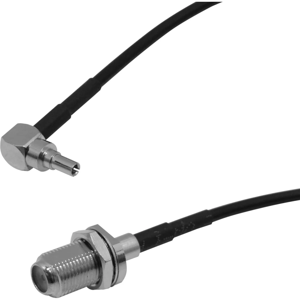 Imagen 1 de CRC9-M-90o a F-Hembra RG174 Cable Coaxial 20cm