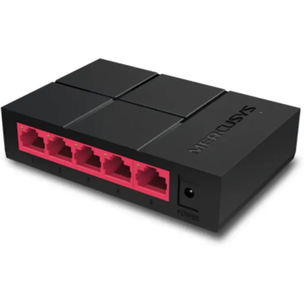 Imagen 1 de Mercusys Switch MS105G 5x Prts 10/100/1000Mbps Ult. compacto Plug&Play (SinPoE)