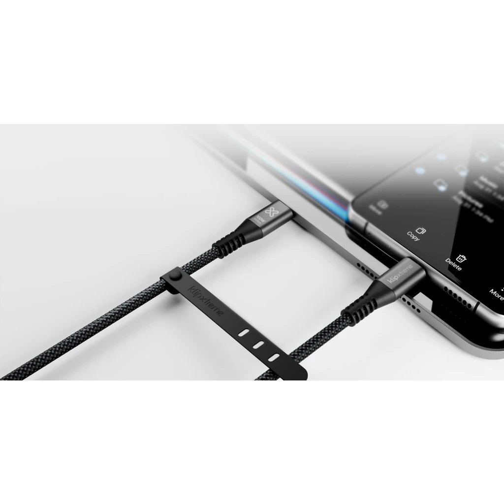 Imagen 12 de Klip Xtreme - USB cable - 24 pin USB-C - 3 m - Black - 100W 10Gbps Braided Fst Charg