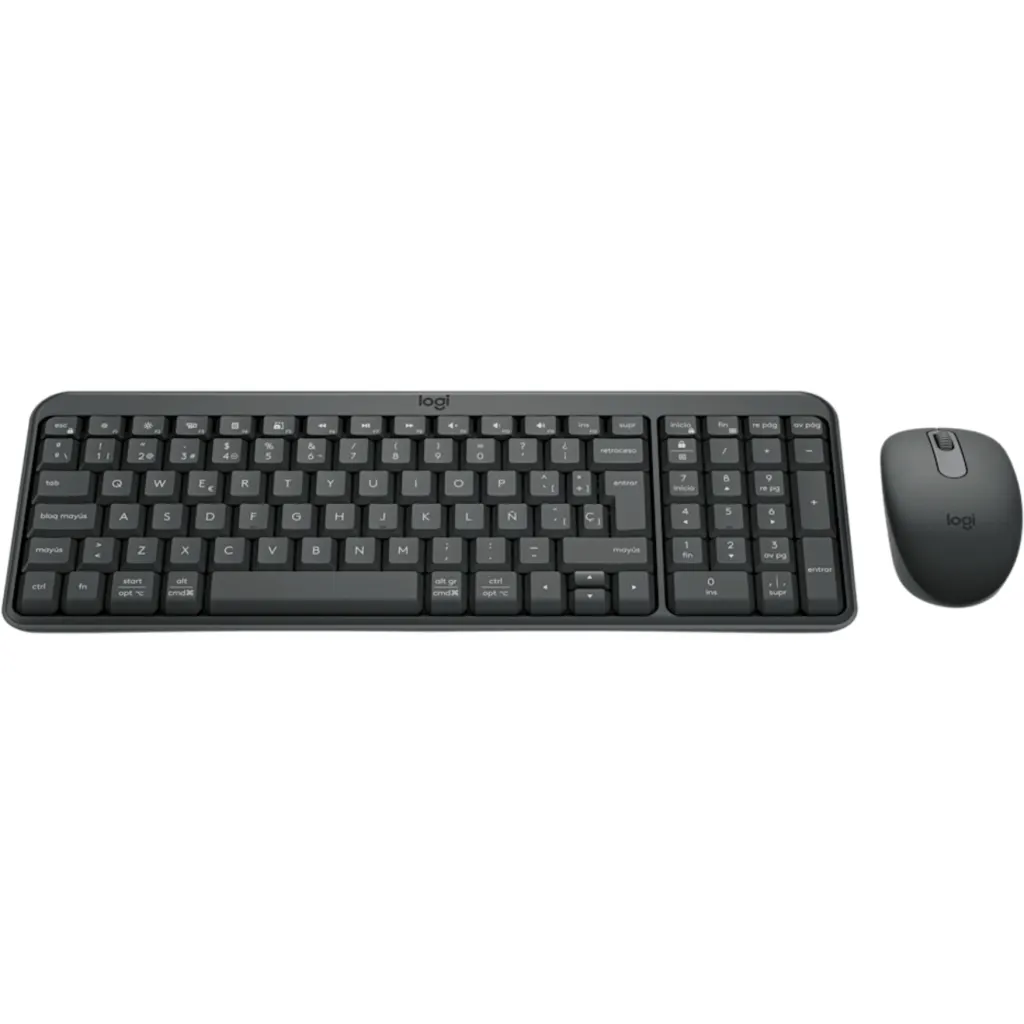 Imagen 2 de Kit Teclado Mouse Inalámbrico Logitech MK250 Compact, Qwerty Bluetooth Grafito