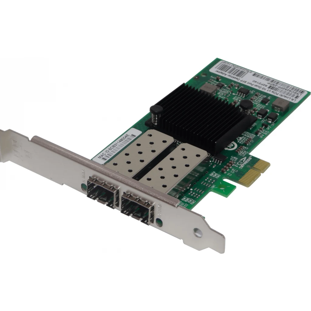 Imagen 2 de LRLINK PCIe-x1 2-SFP 1G NIC Tarjeta para Servidor Intel I350AM2