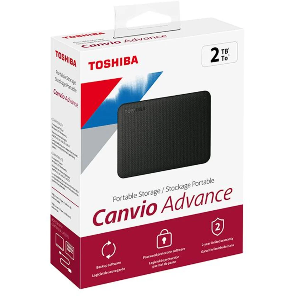 Disco Duro Externo Toshiba Canvio Advance 2TB 2.5"" 5400rpm USB 3.0 Color negro