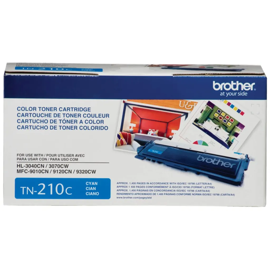 Imagen 4 de Toner Brother TN210C Cyan para Imp Láser HL3040CN HL3070CW MFC9120 1400 Páginas