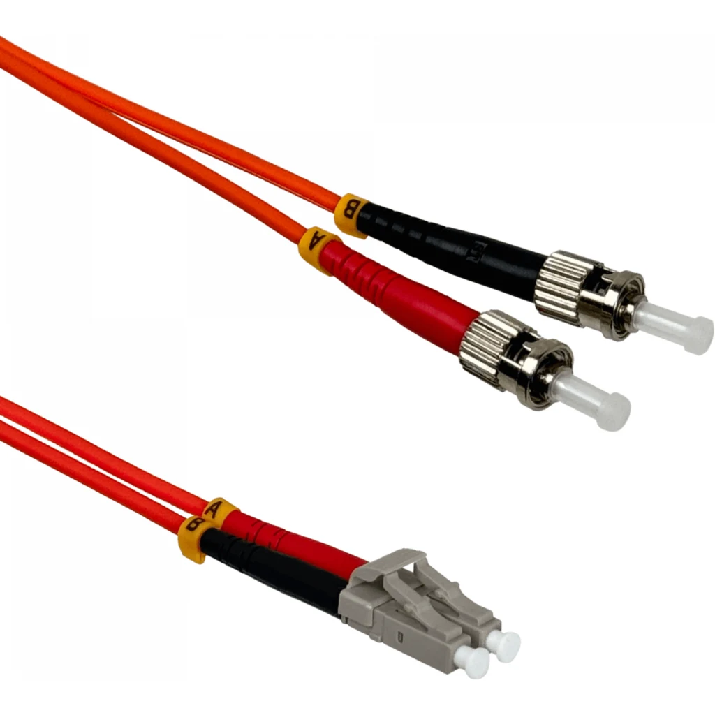 10mt LC-ST OM1 Multimodo MM Duplex Jumper Fibra 62.5/125um LSZH 