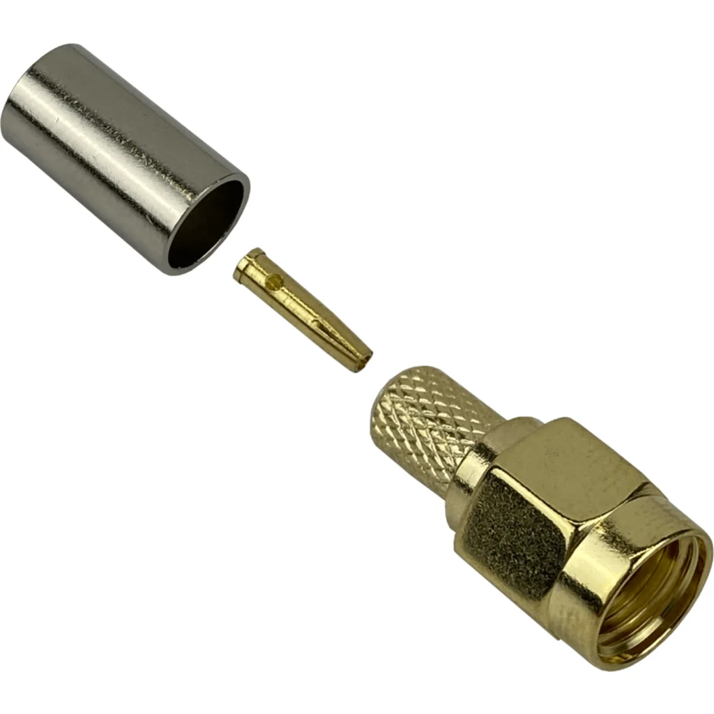 Imagen 1 de RPSMA-Macho LMR195 RG58 Conector Crimpeable Serie-195