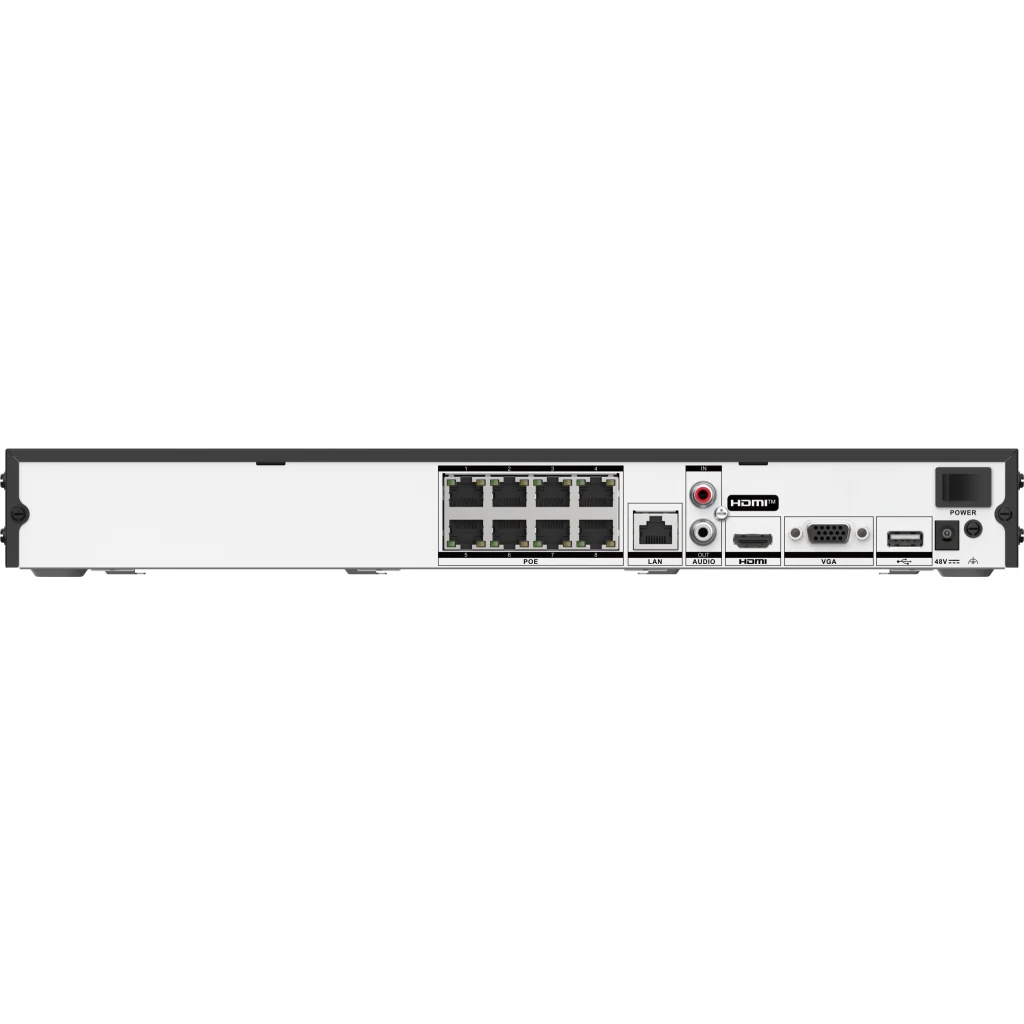 Imagen 4 de NVR IP Hikvision 8 ch 8 ch POE Capacidad 2 HDD/ H.264+ H265/ Grabacion 80Mbps