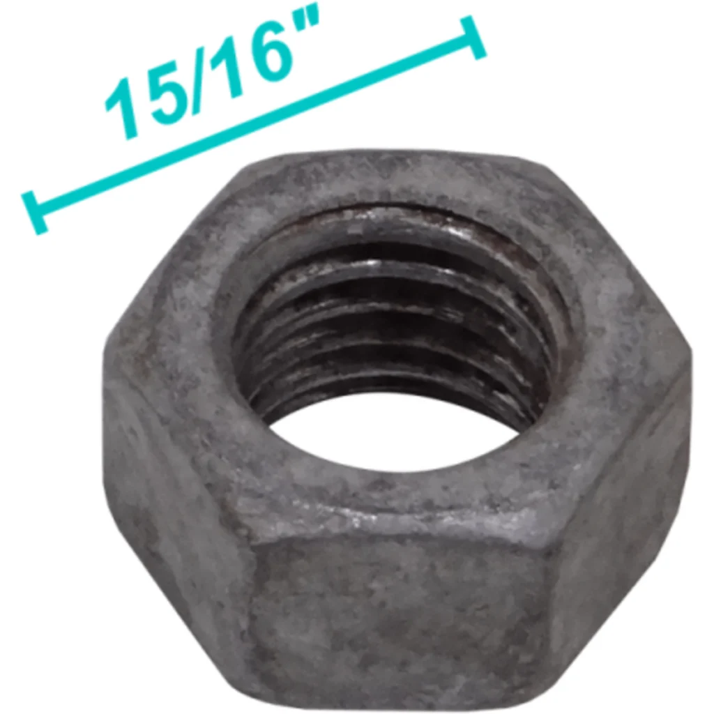 Imagen 2 de 5/8 x 8pulg Perno Ojo con 2-Tuercas Hexagonales-15/16 2-Placas-6x6cm