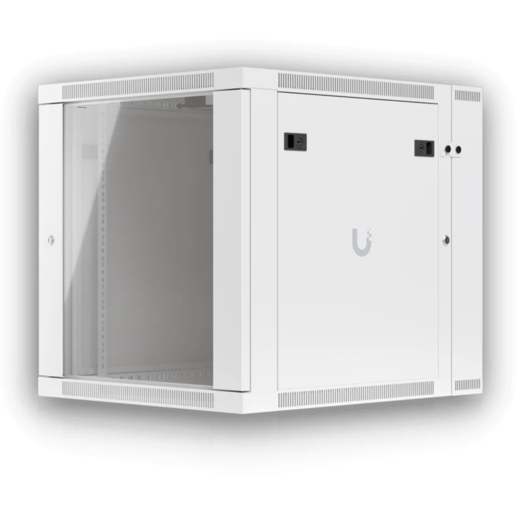 Imagen 8 de UBIQUITI 12U Puerta-Vidrio Doble Bisagra 70cm-Fondo Rack Muro Blanco