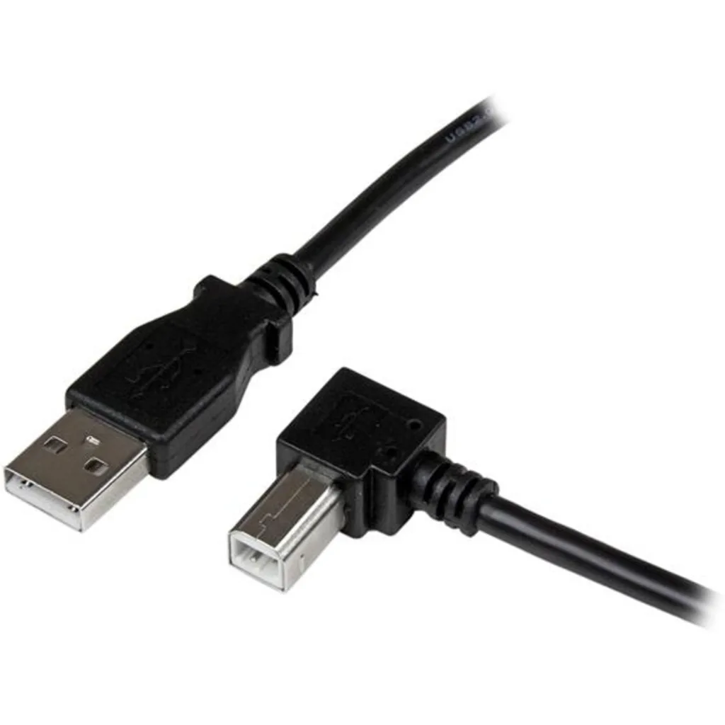 Cable USB A Macho a USB B Macho Conector Ángulo derecho Longitud 1 metro