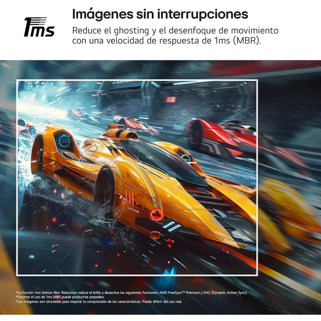 Imagen 7 de Monitor Gamer LG UltraGear 24G411A-B 23.8"FHD IPS 144Hz HDMI DP 5ms GTG FreeSync