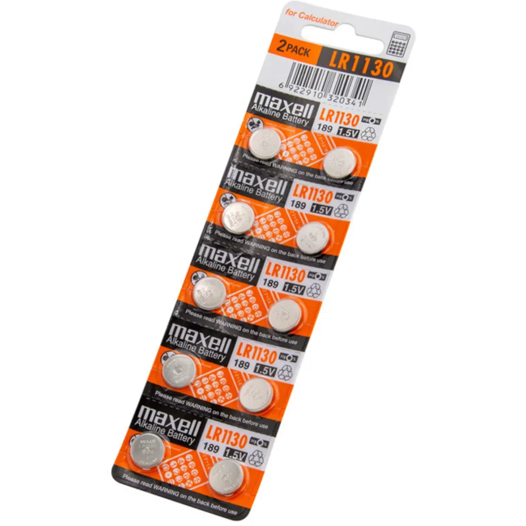 BLISTER 10 PILAS MAXELL LR1130 1.5V