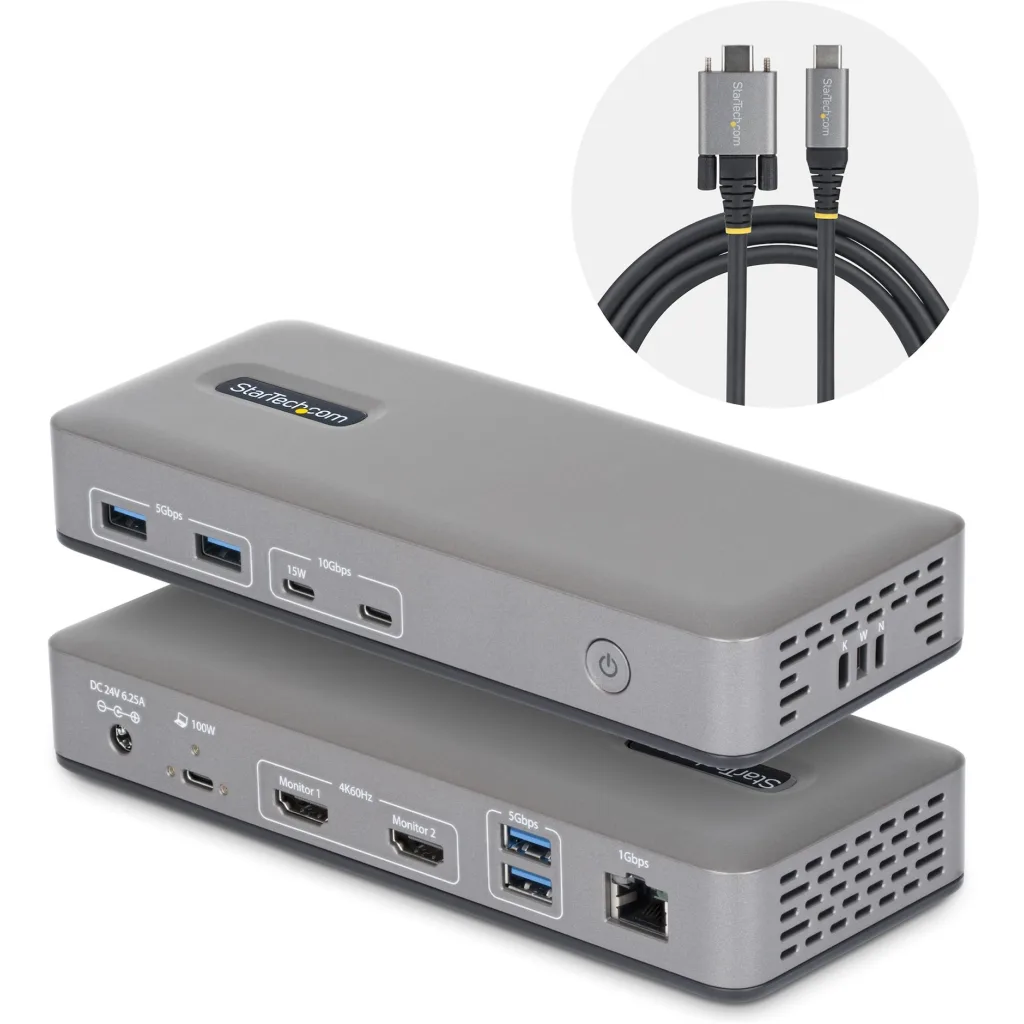 Docking Station USB-C 2x HDMI PD 100W
