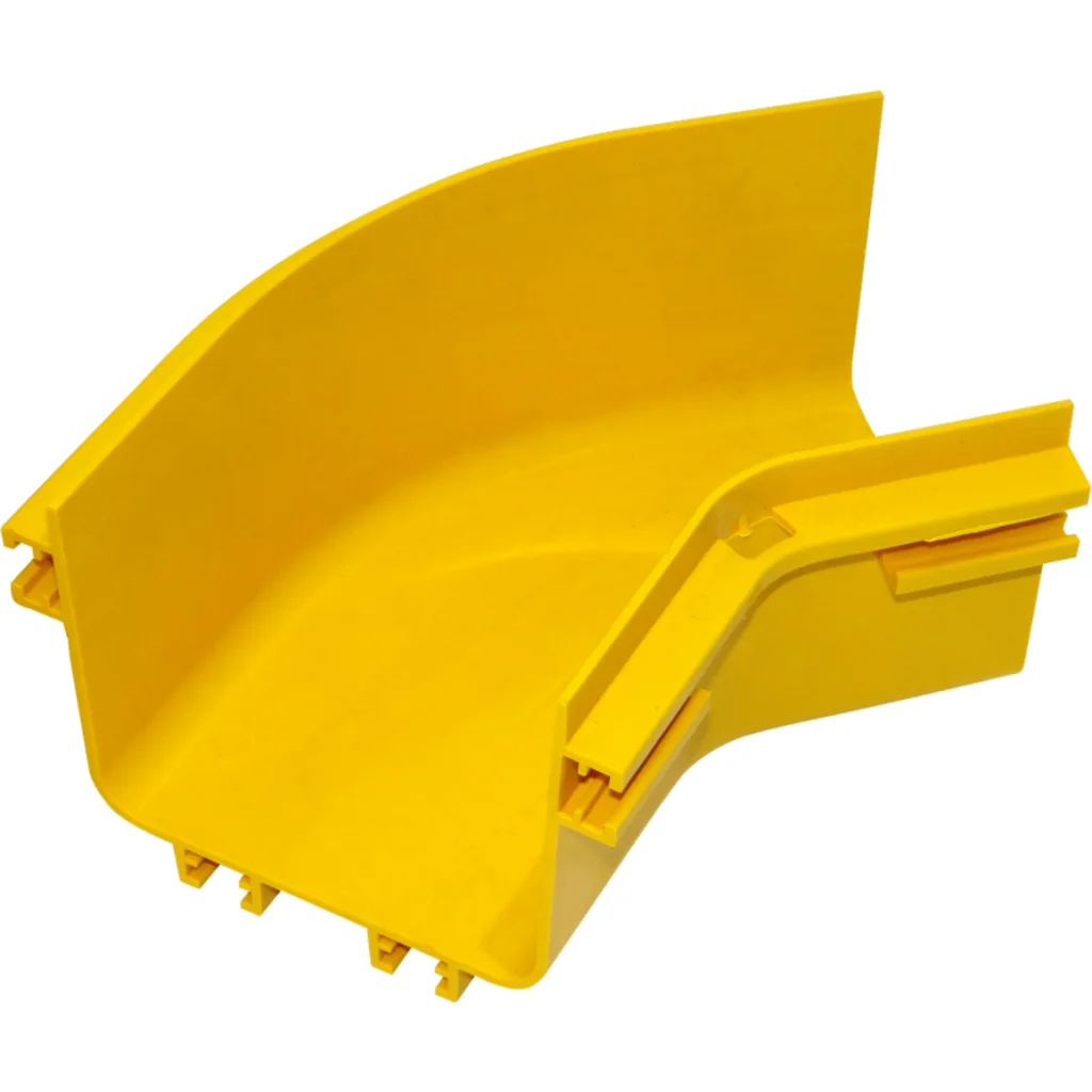120x100mm Angulo 45o Plano Amarilla PC+ABS LSZH Macho