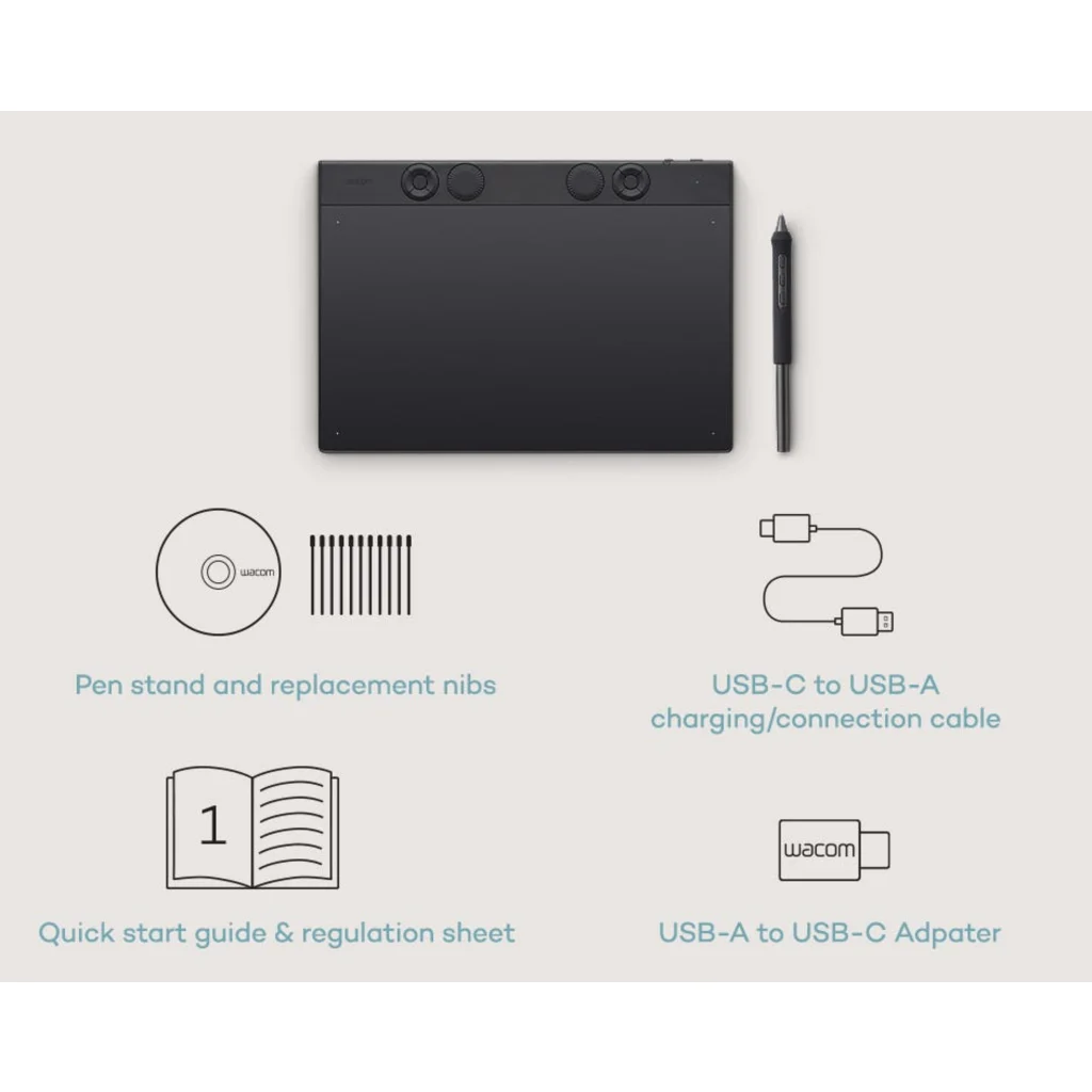 Imagen 5 de Tableta Digitalizadora Wacom Intuos Pro Medium 2025, 263*148 Bluetooth